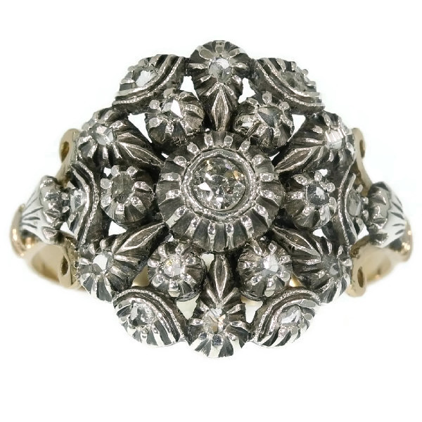 Victorian Portuguese antique ring with diamonds (image 3 of 13)